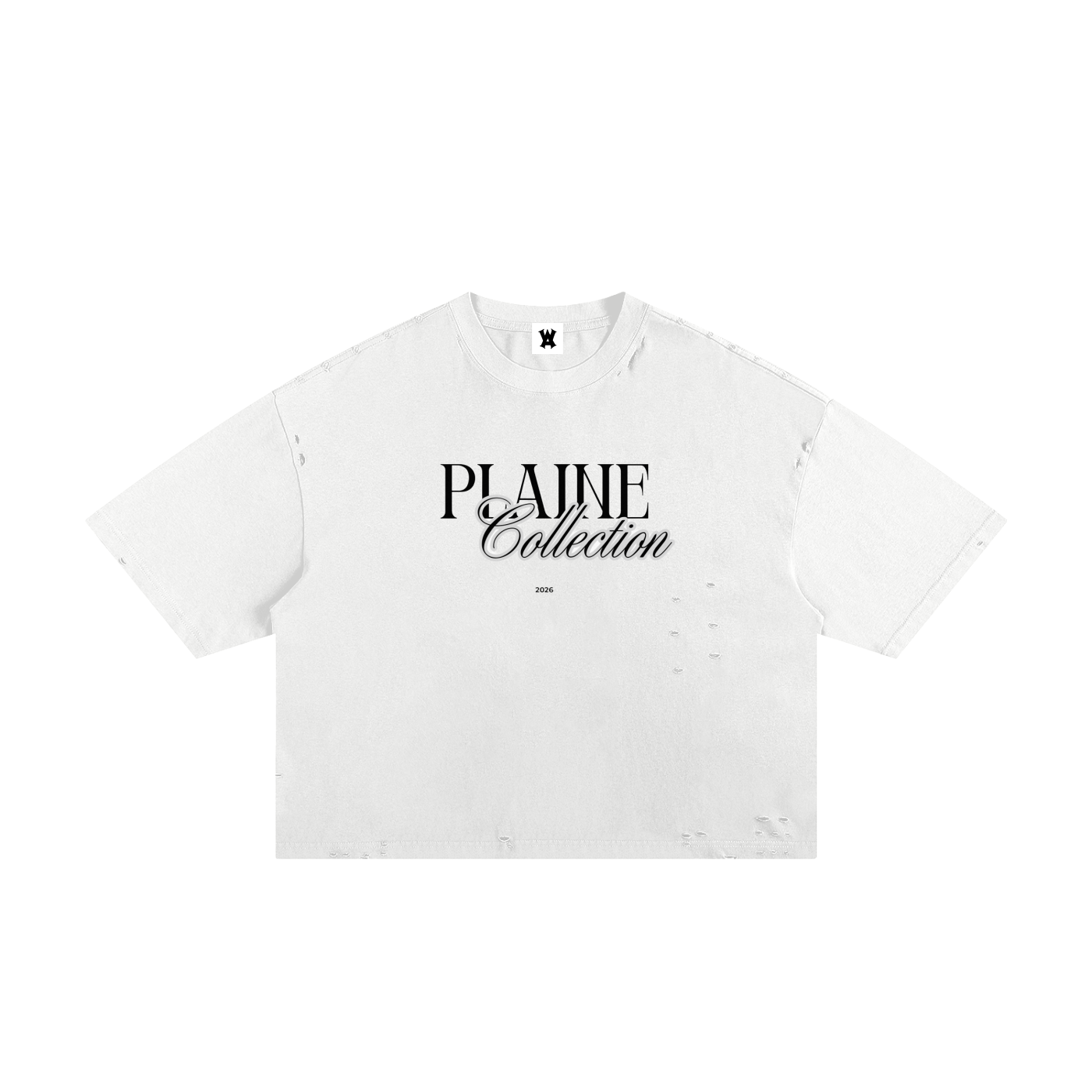The "Plaine" Collection Classic Frayed Boxy Tee