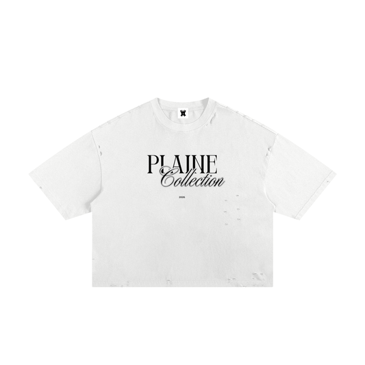 The "Plaine" Collection Classic Frayed Boxy Tee